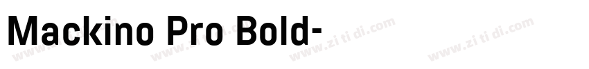 Mackino Pro Bold字体转换